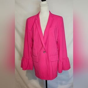 *EUC* Michael Kors Pink Dress Blazer with Ruffled Sleeves